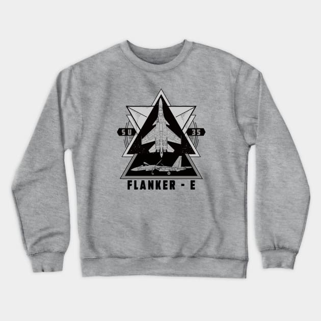 SU-35 ( flanker -e ) Crewneck Sweatshirt by theanomalius_merch